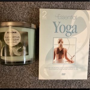 Yoga and candle set